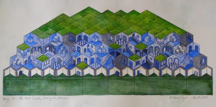 2010 design for a donor wall for the Pilot School, Wilmington, DE