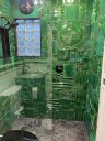 Karen Singer Tileworks - Geometric Ceramic Tile Shower Installation